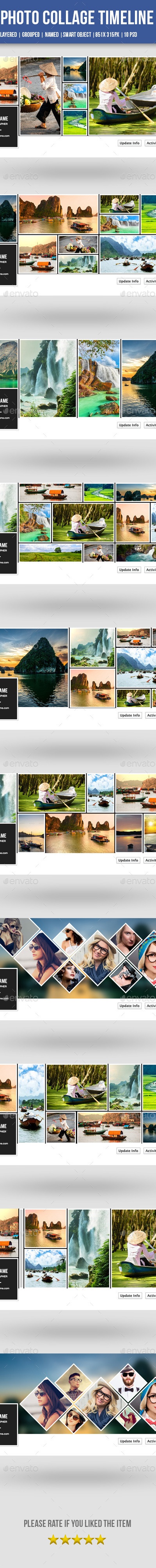 Photo Collage Facebook Timeline-10 Psd, Web Elements | GraphicRiver