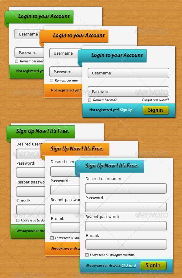 Clean Login Box, Web Elements | GraphicRiver
