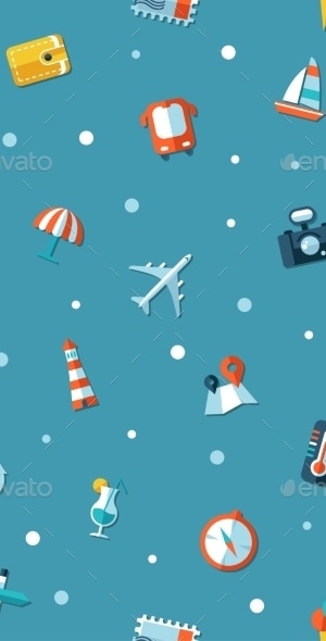 Travel Pattern, Vectors | GraphicRiver