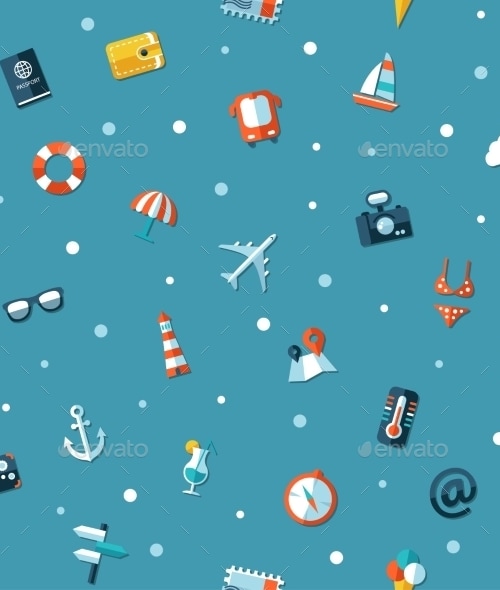 Travel Pattern, Vectors | GraphicRiver