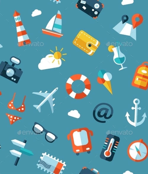 Travel Pattern , Vectors | GraphicRiver