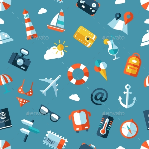 Travel Pattern , Vectors | GraphicRiver