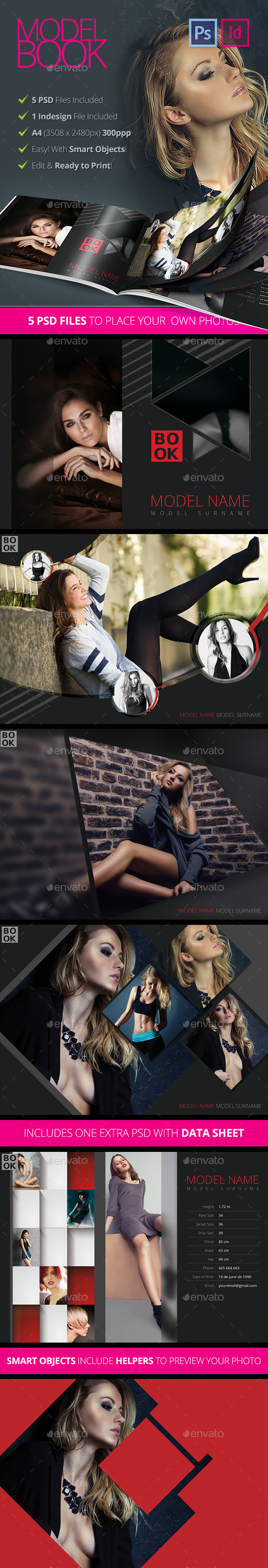 Model Book Design Brochure, Print Templates | GraphicRiver