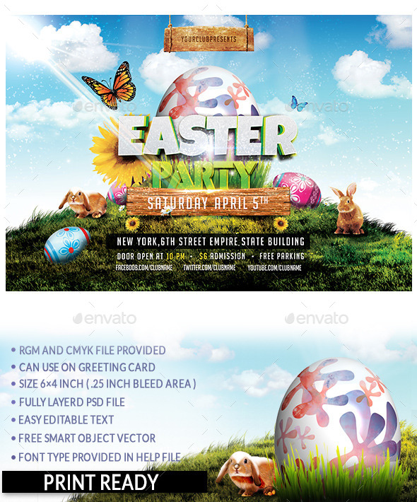 Easter Party, Print Templates | GraphicRiver