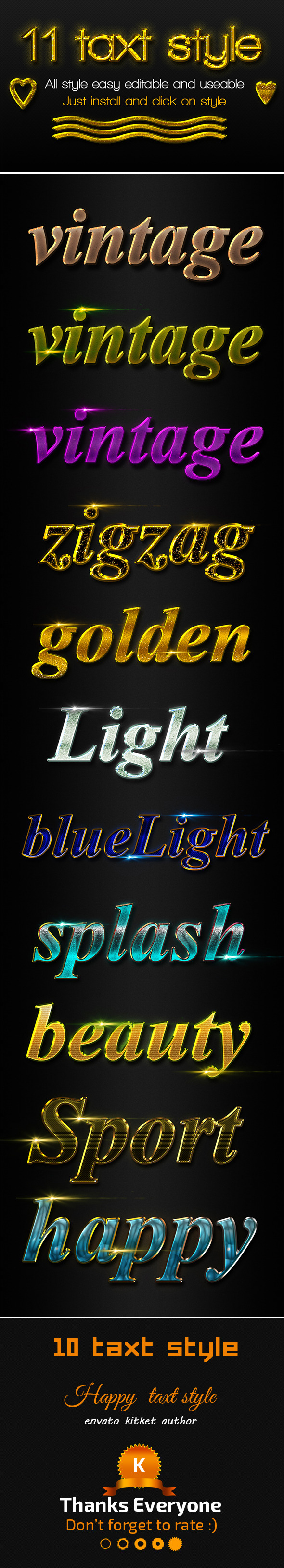 11 Text Styles, Add-ons | GraphicRiver