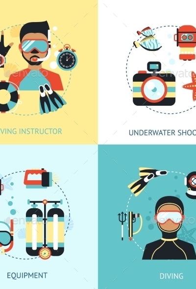 Diving Design Concept, Vectors | GraphicRiver