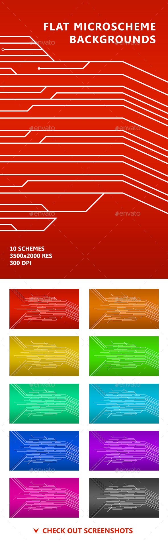 Flat Microscheme Backgrounds, Graphics | GraphicRiver