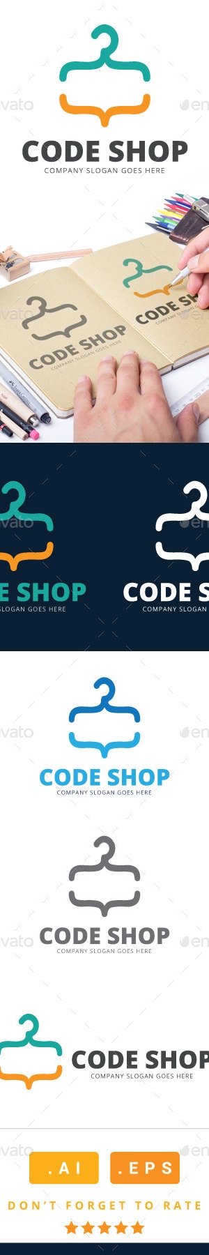 Code Shop Logo, Logo Templates | GraphicRiver