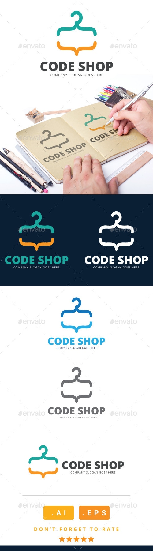 Code Shop Logo, Logo Templates | GraphicRiver