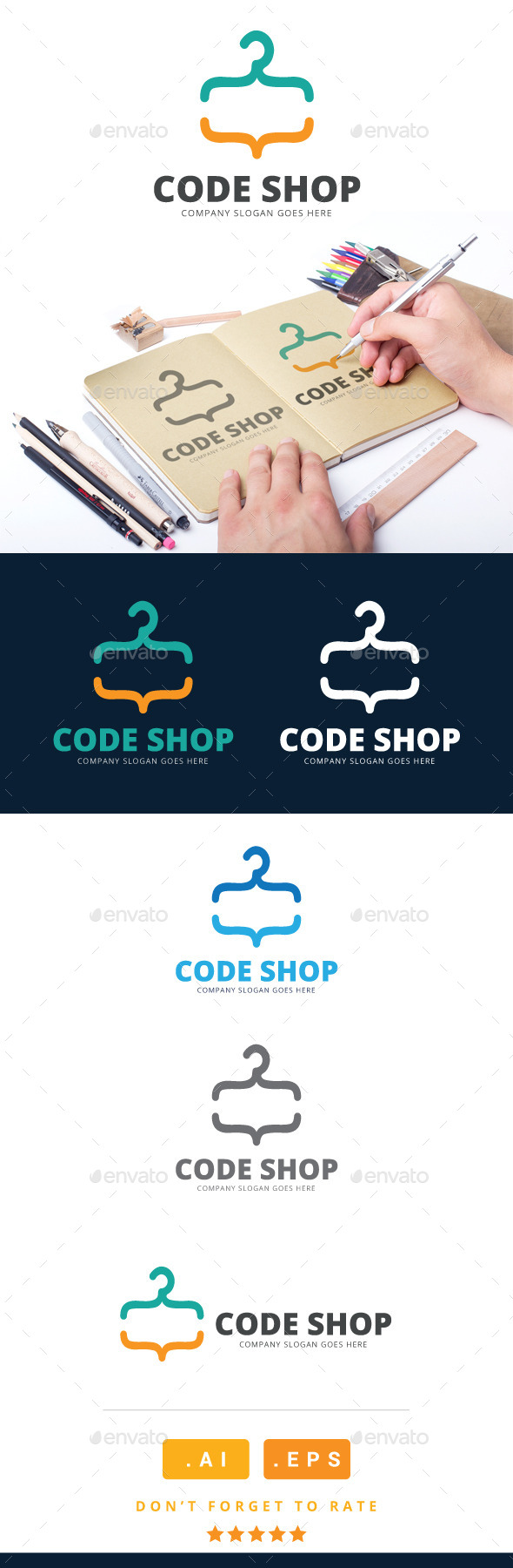 Code Shop Logo, Logo Templates | GraphicRiver