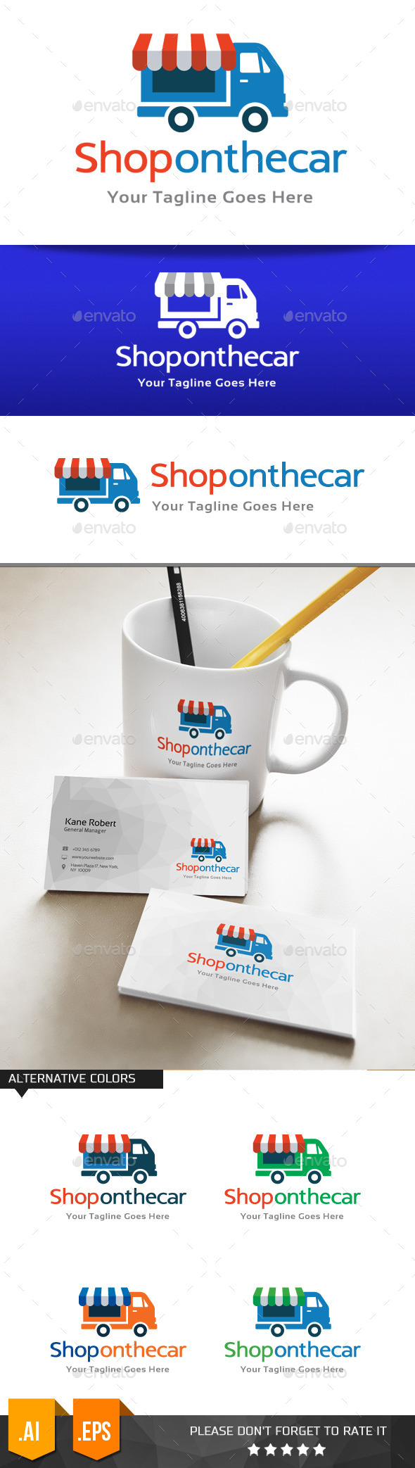 Shop On the Car Store Logo Template, Logo Templates | GraphicRiver