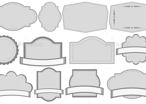 Grey Labels, Vectors | GraphicRiver