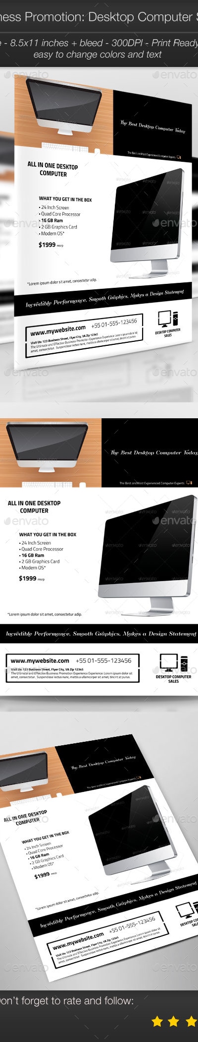 Business Promotion: Desktop Computer Sales, Print Templates | GraphicRiver