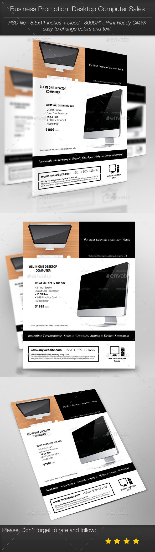 Business Promotion: Desktop Computer Sales, Print Templates | GraphicRiver