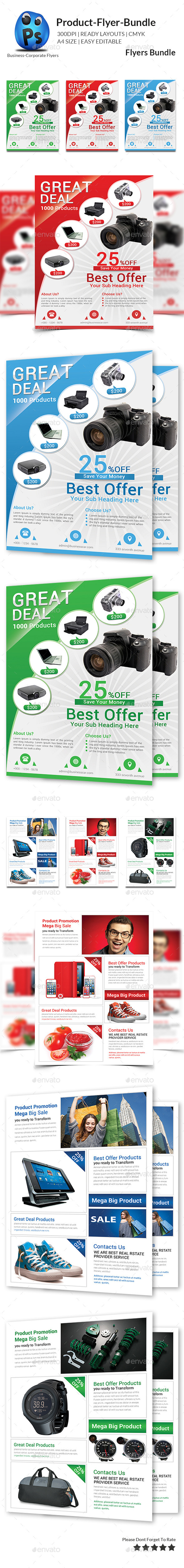 Product Promotion Flyer Bundle, Print Templates | GraphicRiver