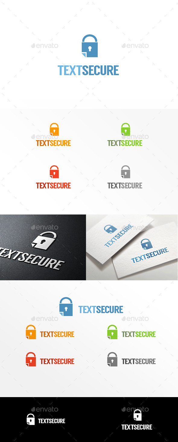 Text Secure Logo Template, Logo Templates | GraphicRiver