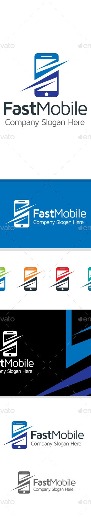 Fast Mobile Logo, Logo Templates | GraphicRiver