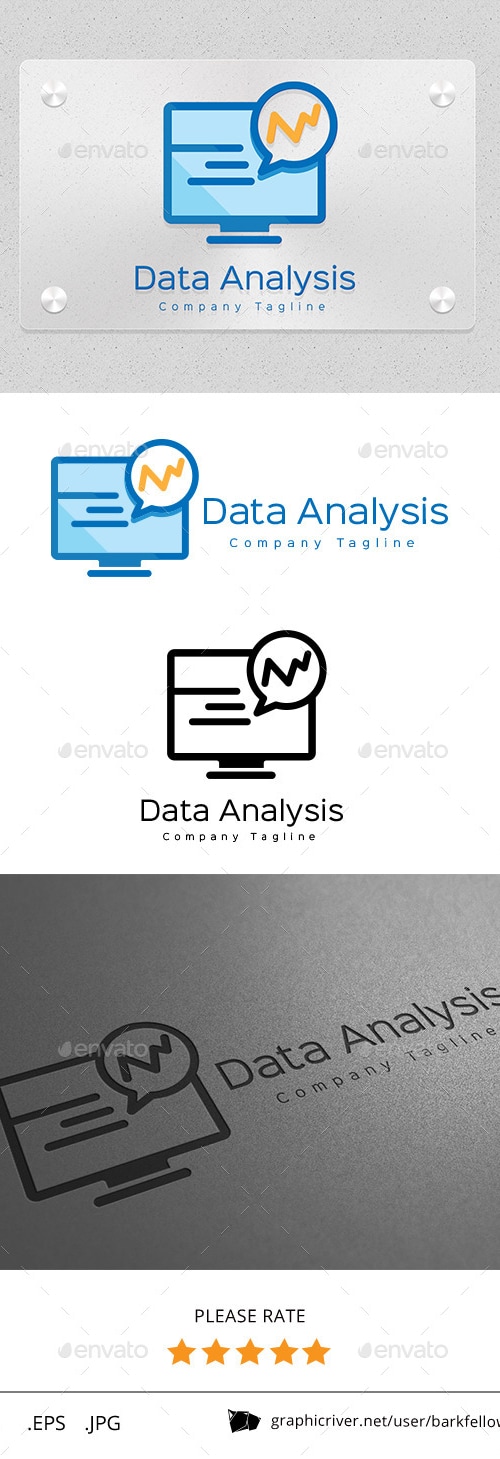 Data Analysis Monitor Logo, Logo Templates | GraphicRiver