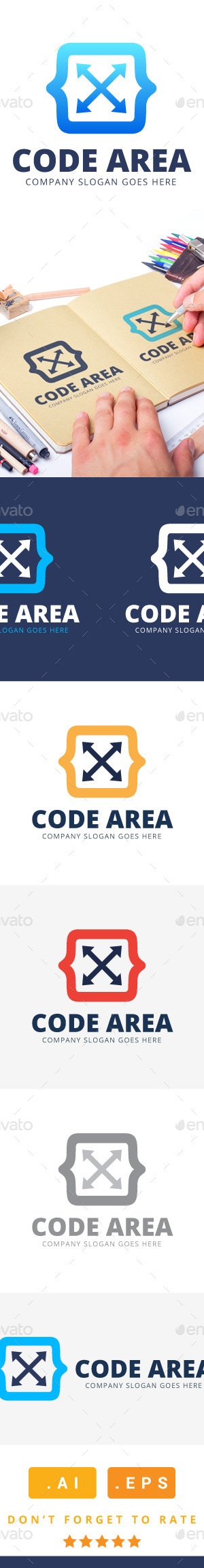 Code Area Logo, Logo Templates | GraphicRiver