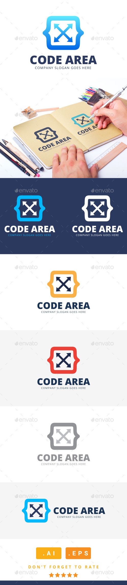 Code Area Logo, Logo Templates | GraphicRiver