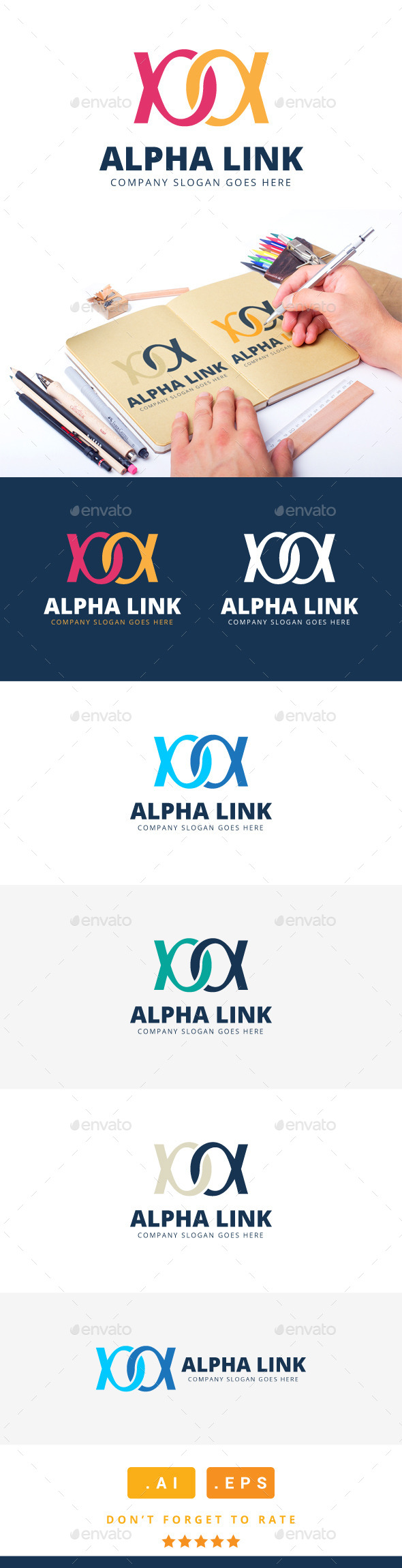 Alpha Link Logo, Logo Templates | GraphicRiver