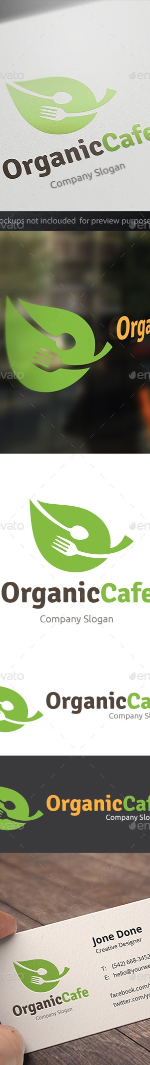 Organic Cafe, Logo Templates | GraphicRiver