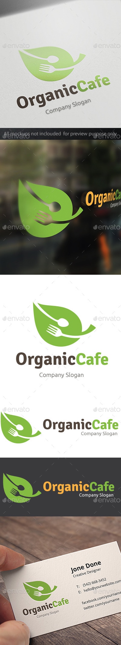 Organic Cafe, Logo Templates | GraphicRiver