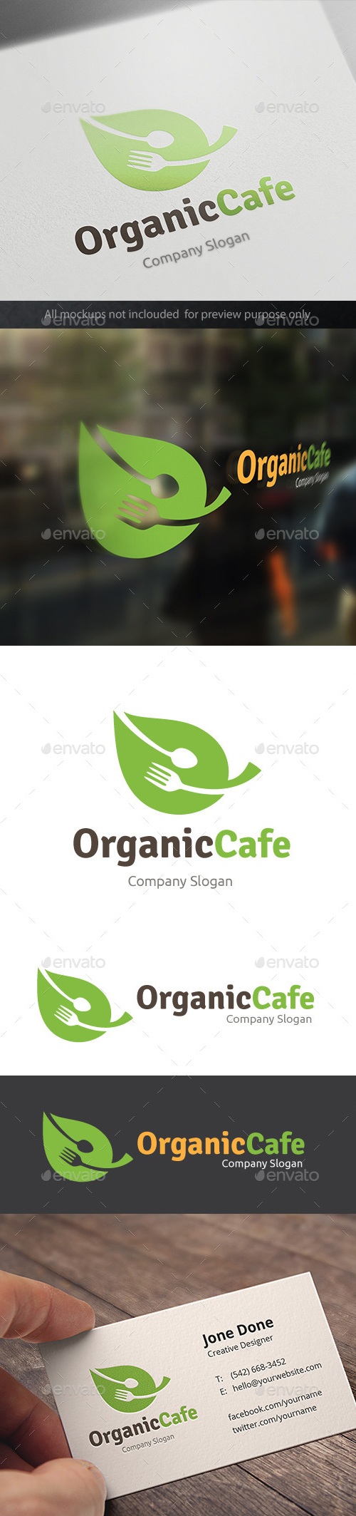 Organic Cafe, Logo Templates | GraphicRiver