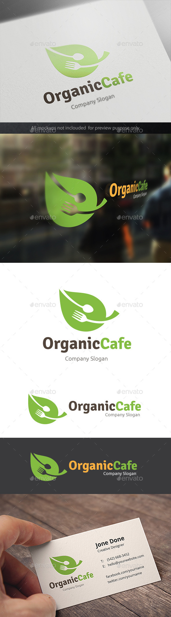 Organic Cafe, Logo Templates | GraphicRiver