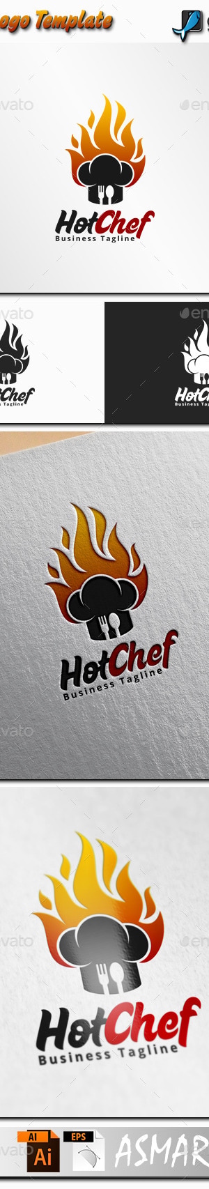 Hot Chef Logo, Logo Templates | GraphicRiver
