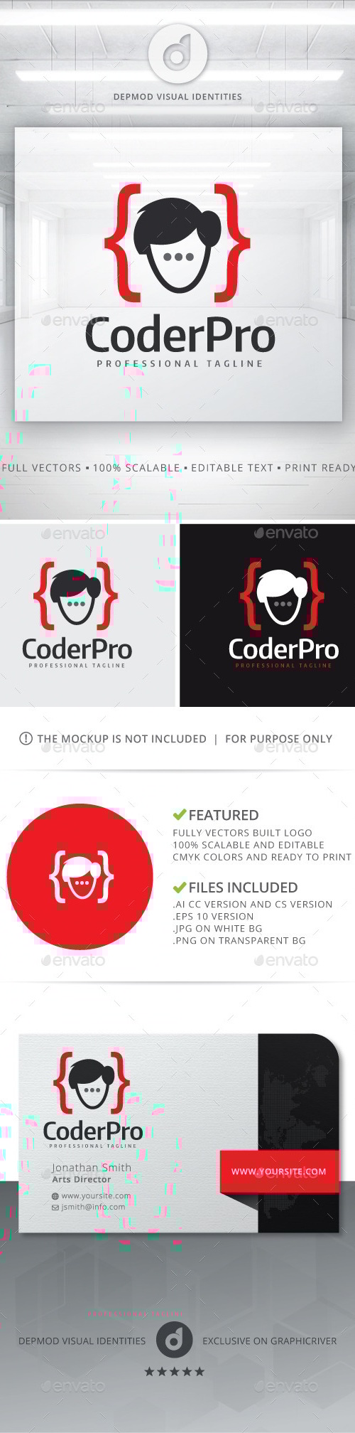 Coder Pro Logo, Logo Templates | GraphicRiver