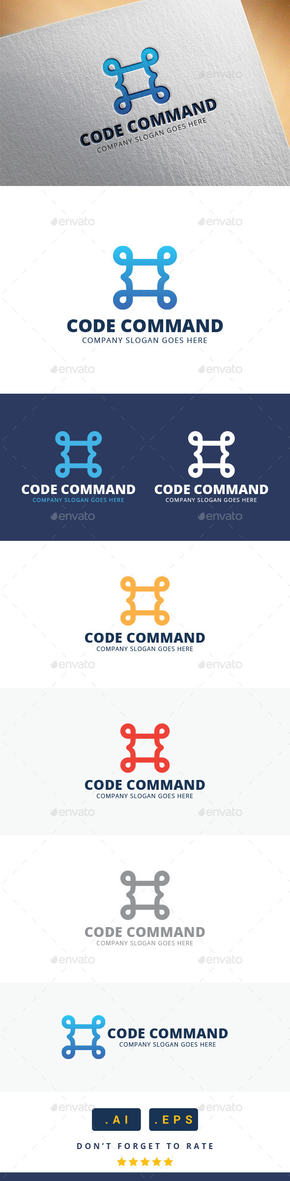 Code Command Logo, Logo Templates | GraphicRiver