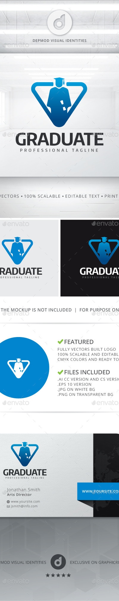 Graduate Logo, Logo Templates | GraphicRiver