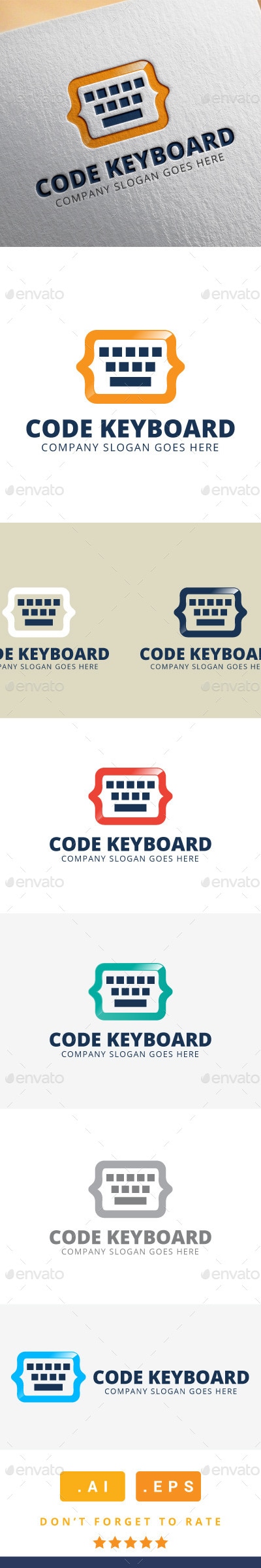 Code Keyboard Logo, Logo Templates | GraphicRiver