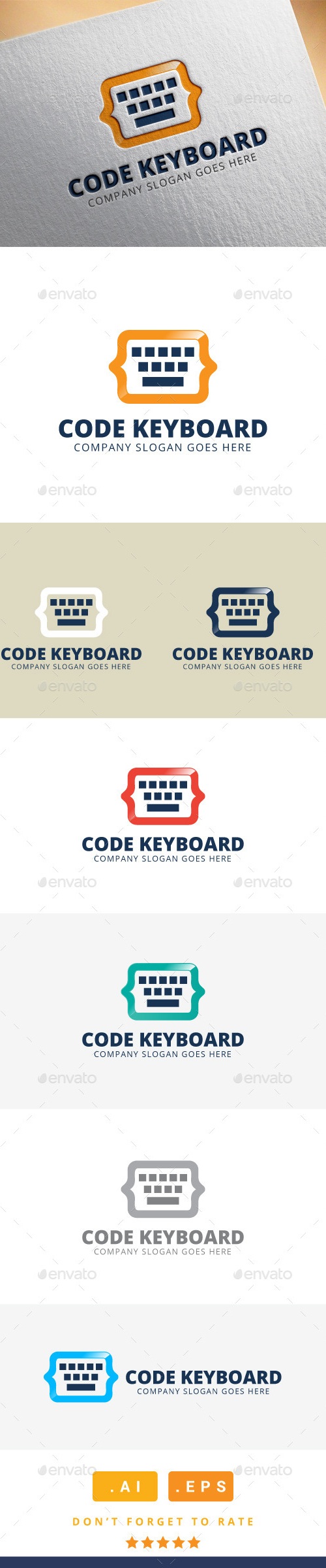Code Keyboard Logo, Logo Templates | GraphicRiver