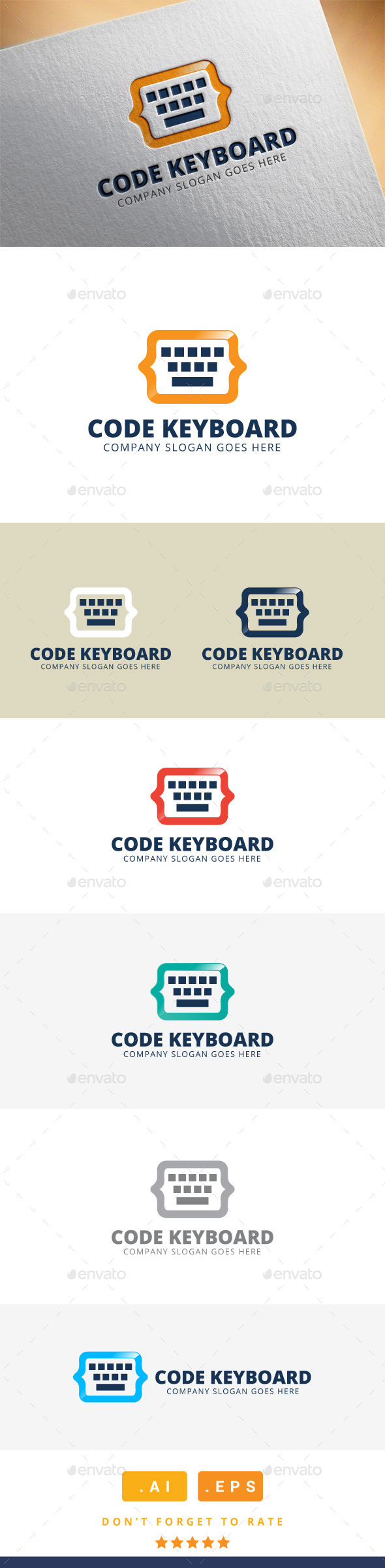 Code Keyboard Logo, Logo Templates | GraphicRiver