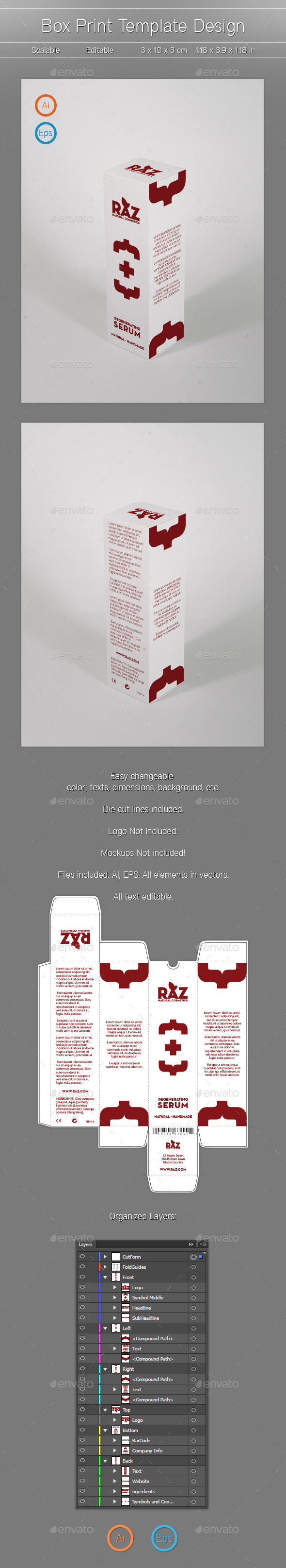 Box Template Design, Print Templates | GraphicRiver