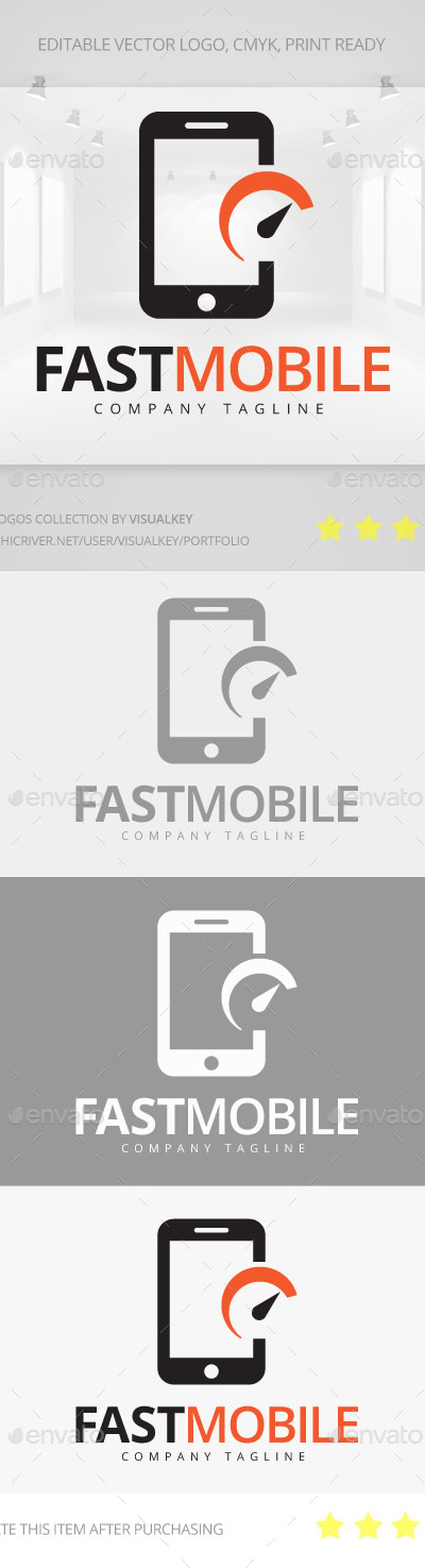 Fast Mobile Logo, Logo Templates | GraphicRiver