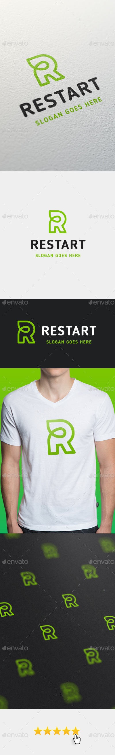 Restart • Letter R Logo Template, Logo Templates | GraphicRiver