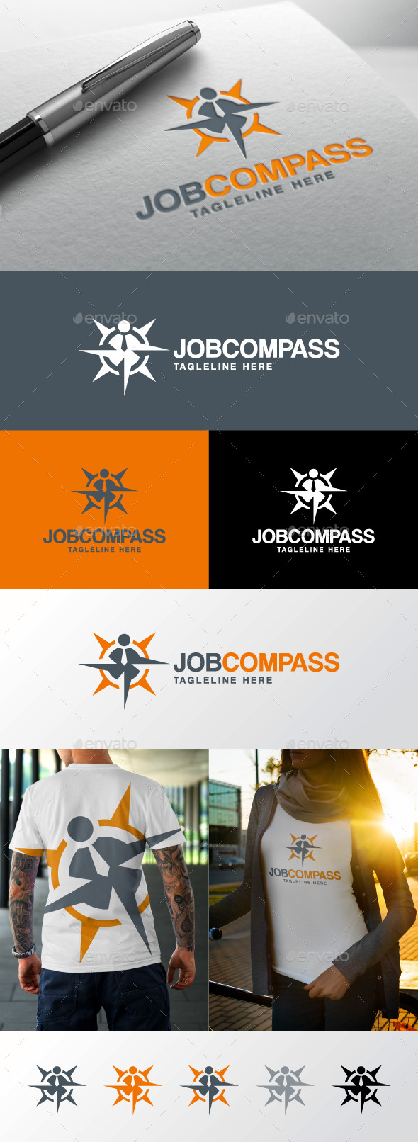 Job Compass Logo, Logo Templates | GraphicRiver