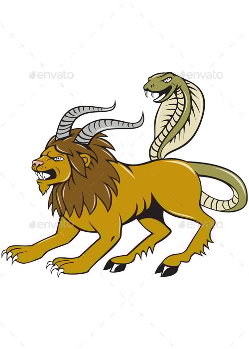 Chimera Attacking Side Cartoon, Vectors | GraphicRiver