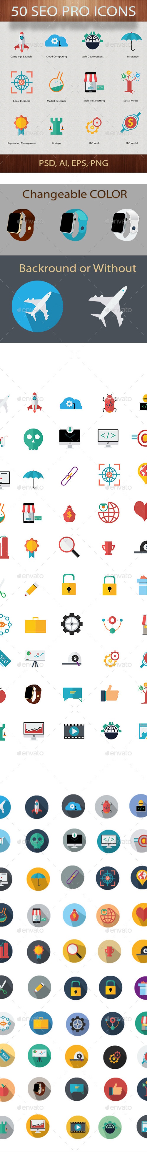 SEO PRO ICONS, Icons | GraphicRiver