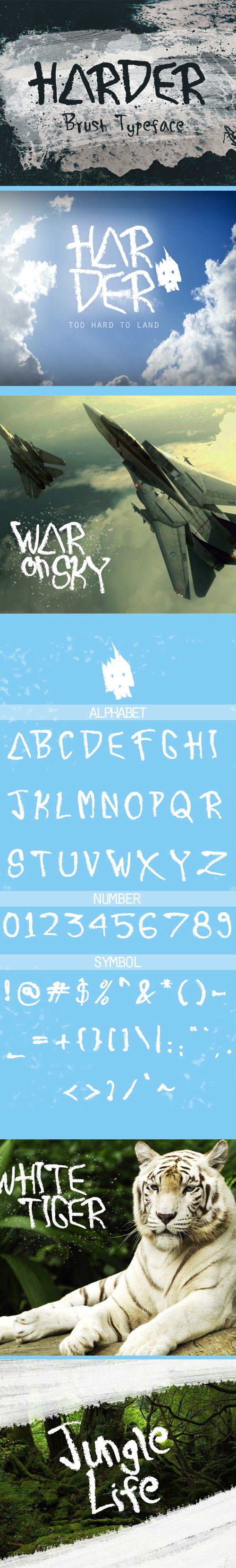 Harder Brush Typeface, Fonts | GraphicRiver