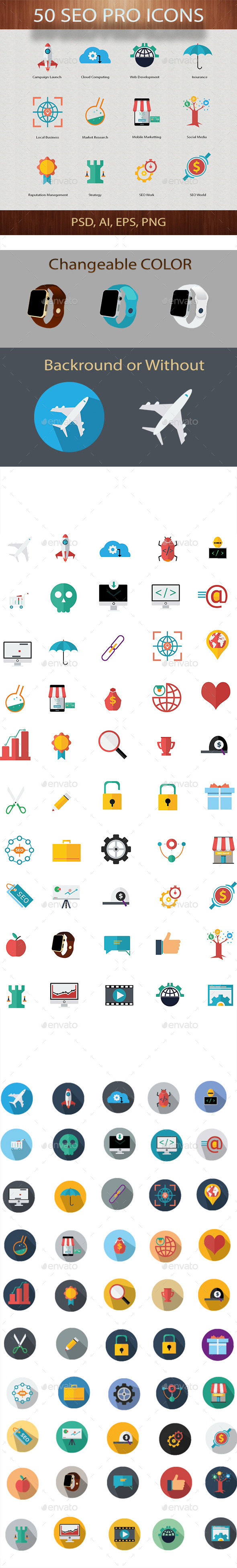 SEO PRO ICONS v.2, Icons | GraphicRiver