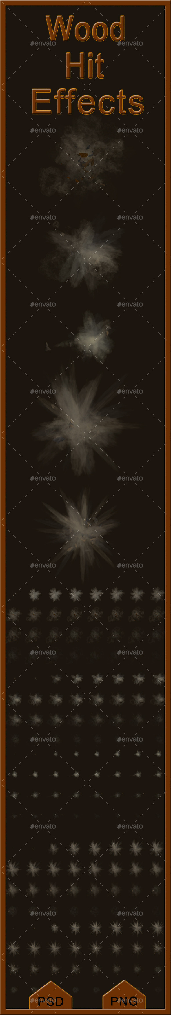 Wood Hit Effects, Game Assets | GraphicRiver