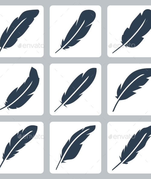 Vector Feather Icons Set, Icons | GraphicRiver