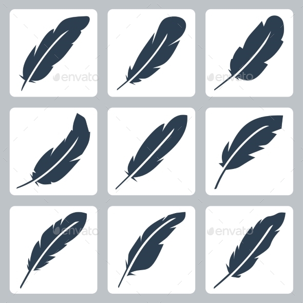 Vector Feather Icons Set, Icons | GraphicRiver