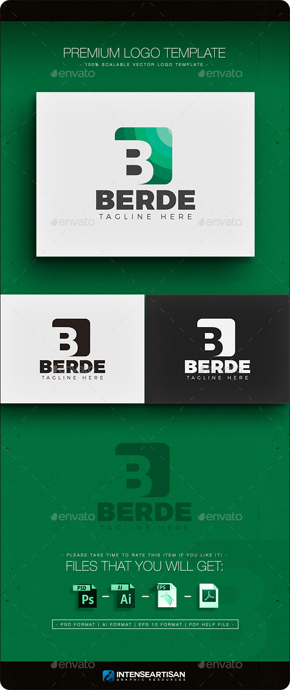 Berde Logo , Logo Templates | GraphicRiver
