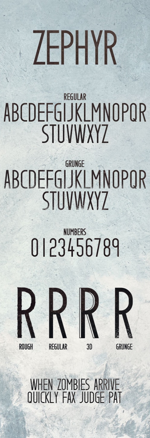 Zephyr Typeface, Fonts | GraphicRiver