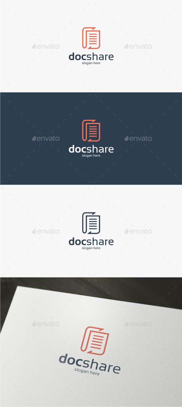 Doc Share - Logo Template, Logo Templates | GraphicRiver